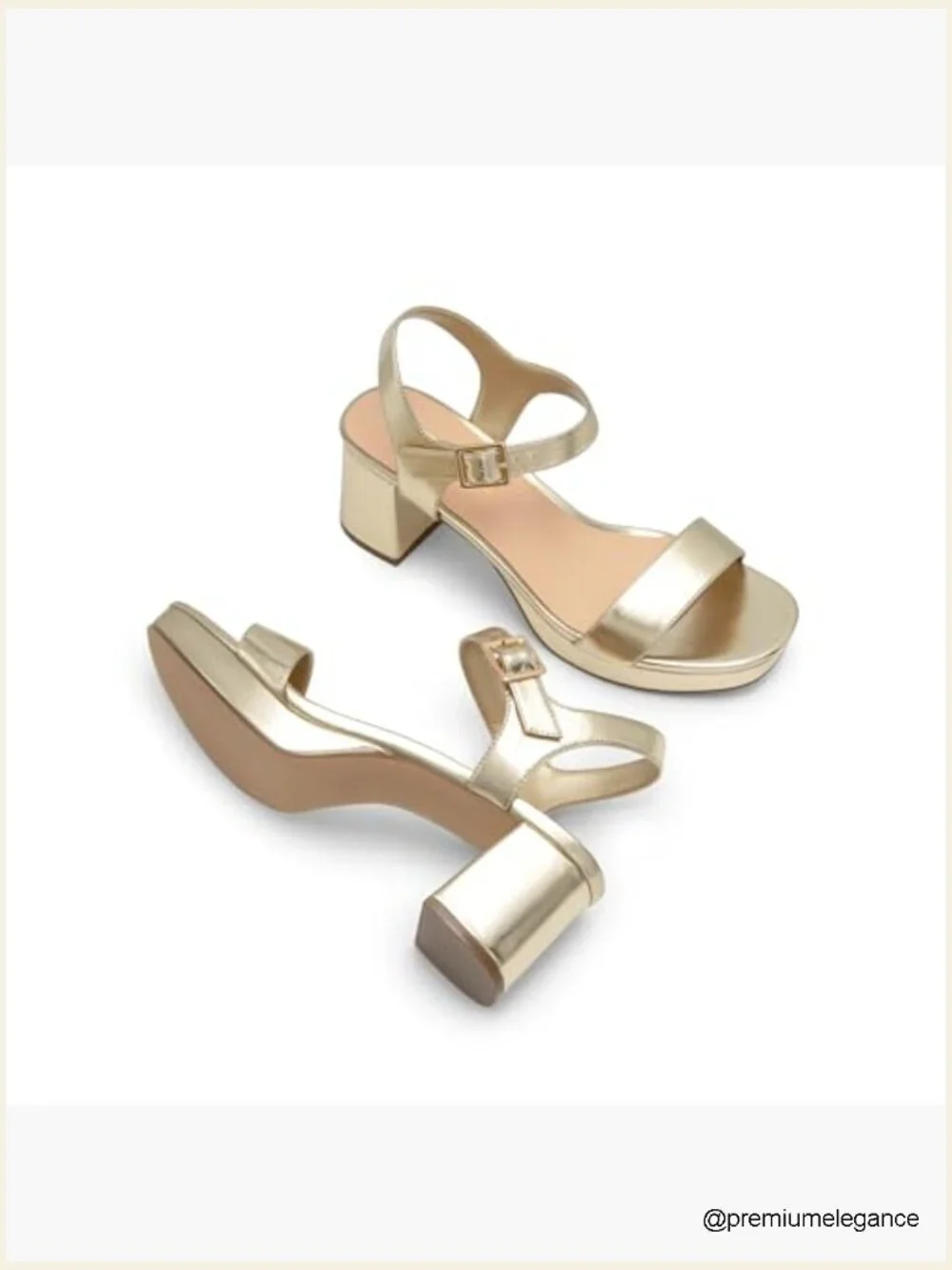 Women's Block Heel Platform Sandals with Ankle Strap
